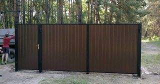 Купить распашные ворота из профнастила Шадринск, цена от 2793 руб.